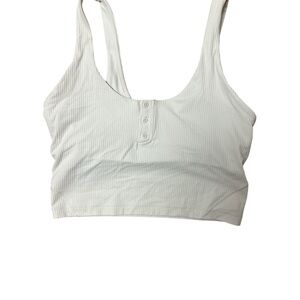 Lululemon off-White Ribbed Crop Top